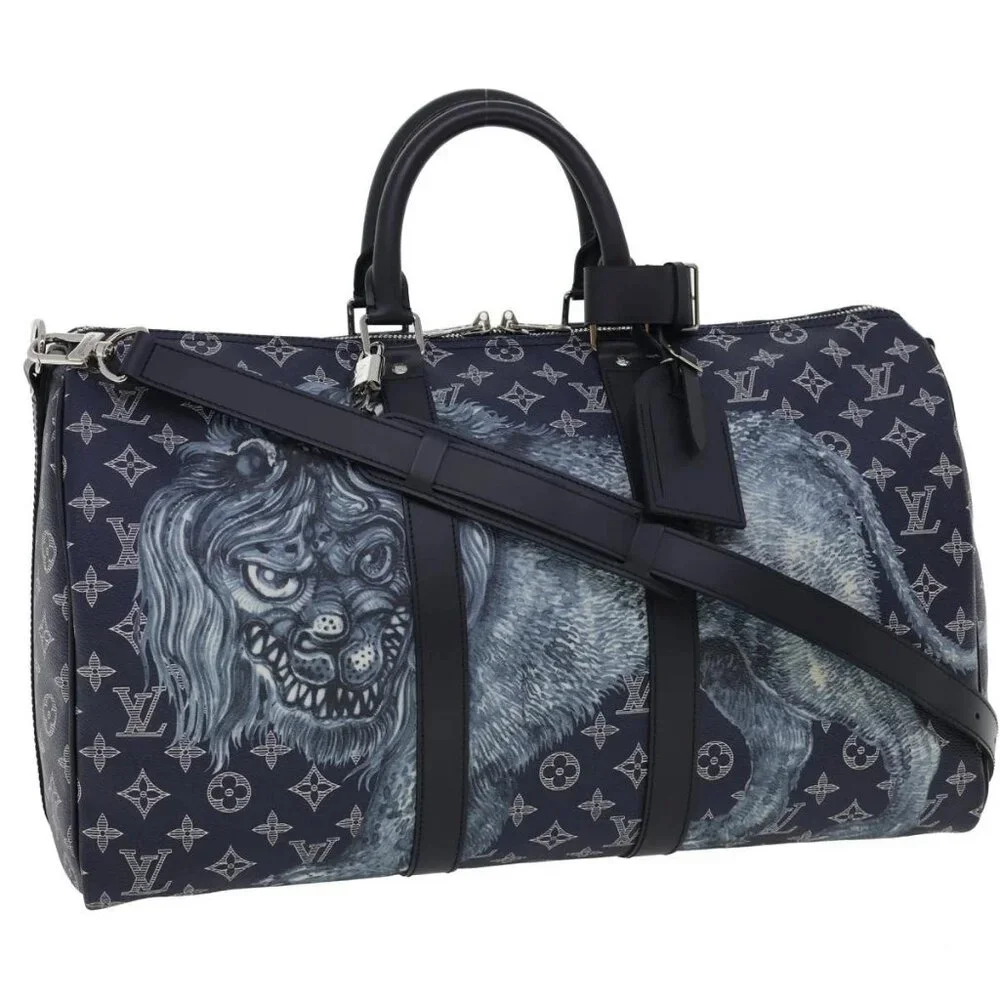LOUIS VUITTON Monogram savanna Keepall Bandouliere 45 Boston M54129 Auth 33473S - Picture 1 of 15